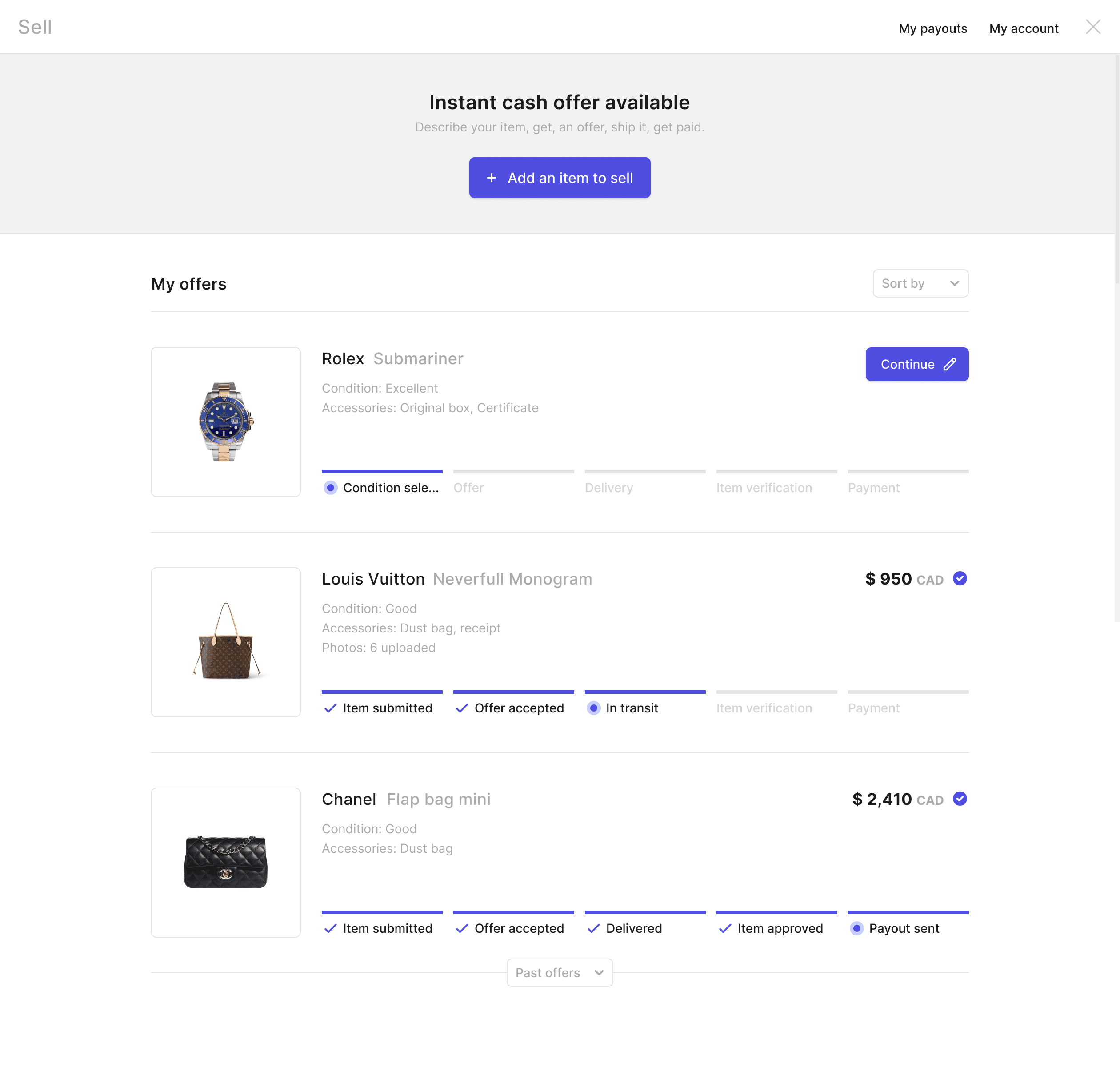 Resale App screenshot